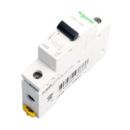 Wylaczniki-nadpradowe-bezpieczniki - wyłącznik nadprądowy a9k02120  1p c 20a schneider 