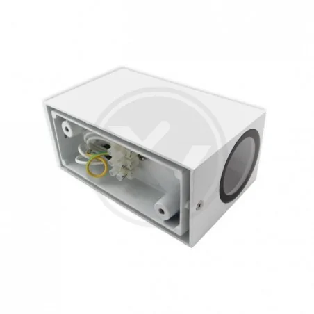 Kinkiety-ogrodowe - biały kinkiet ogrodowy 2xgu10 lida duo ip44 0516 lvt 