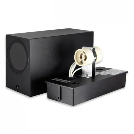 Kinkiety-ogrodowe - czarny kinkiet ogrodowy 2xgu10 lida duo ip44 1181 lvt 