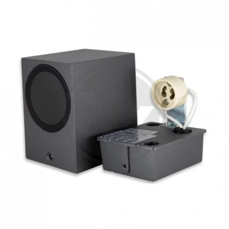 Kinkiety-ogrodowe - szary kinkiet ogrodowy gu10 lida ip44 1187 lvt 