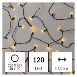 Oswietlenie-choinkowe - światełka vintage na choinkę 1200 x led classic chain tradycyjne 17,85m ip44 d4aw11 emos 