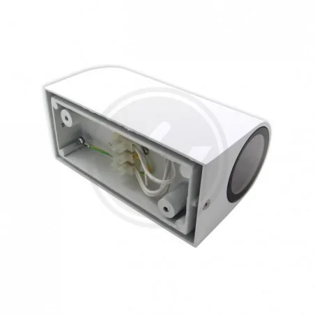 Kinkiety-ogrodowe - biały kinkiet ogrodowy 2xgu10 luna duo ip44 0280 lvt 