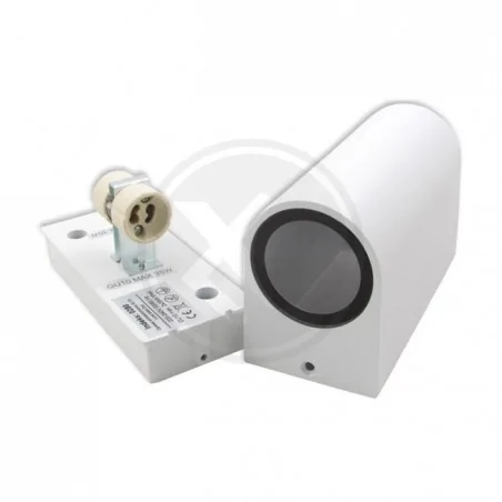 Kinkiety-ogrodowe - biały kinkiet ogrodowy 2xgu10 luna duo ip44 0280 lvt 