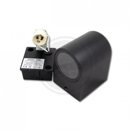 Kinkiety-ogrodowe - czarny kinkiet ogrodowy gu10 luna ip44 3389 lvt 