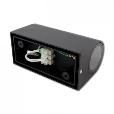 Kinkiety-ogrodowe - czarny kinkiet ogrodowy 2xgu10 luna duo ip44 3336 lvt 