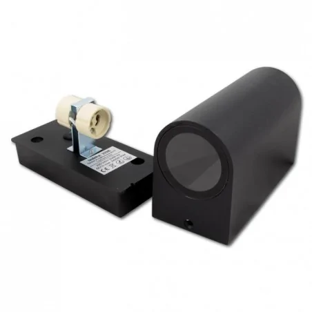 Kinkiety-ogrodowe - czarny kinkiet ogrodowy 2xgu10 luna duo ip44 3336 lvt 