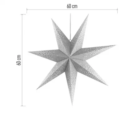 Dekoracje-swiateczne-led - dekoracja świąteczna gwiazda papierowa z brokatem 60cm e14 ip20 dcaz08 emos 