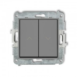 Wylaczniki-zaluzjowe - włącznik żaluzjowy z podtrzymaniem szary mat icon 27iwp-88 karlik