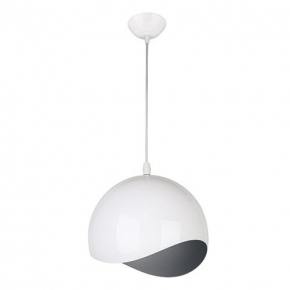 Lampy-sufitowe - nowoczesna lampa wisząca kula biała lamia 03266 ideus