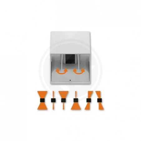 Kinkiety-ogrodowe - biały kinkiet elewacyjny led kira 6w ip54 6895 lvt 