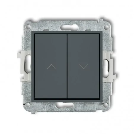 Wylaczniki-zaluzjowe - włącznik żaluzjowy z podtrzymaniem grafitowy mat icon 28iwp-88 karlik 