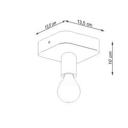 Oswietlenie-sufitowe - nowoczesny plafon tavo 1 e27 sl.1156 sollux lighting 