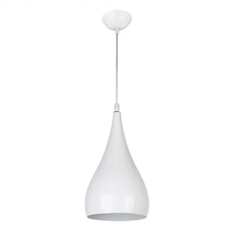 Lampy-sufitowe - wisząca biała lampa do kuchni justa white 03265 ideus 