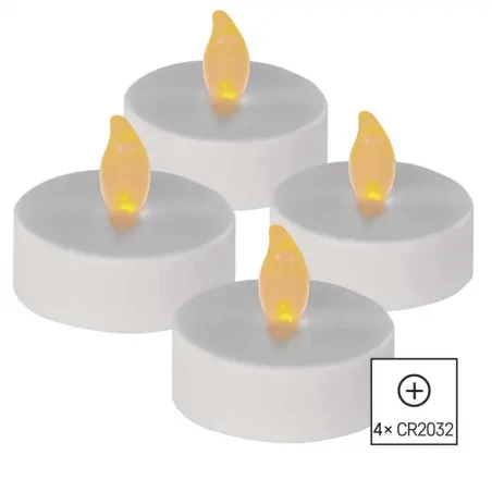 Dekoracje-swiateczne-led - świeczki tealight maxi na baterię cr2032 vintage 4 sztuki dccv16 emos 