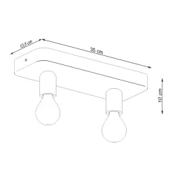 Oswietlenie-sufitowe - nowoczesny plafon tavo 2 e27 sl.1157 sollux lighting 