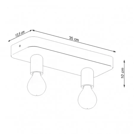 Oswietlenie-sufitowe - nowoczesny plafon tavo 2 e27 sl.1157 sollux lighting 