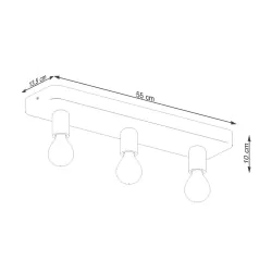 Oswietlenie-sufitowe - nowoczesny plafon tavo 3 e27 sl.1158 sollux lighting 