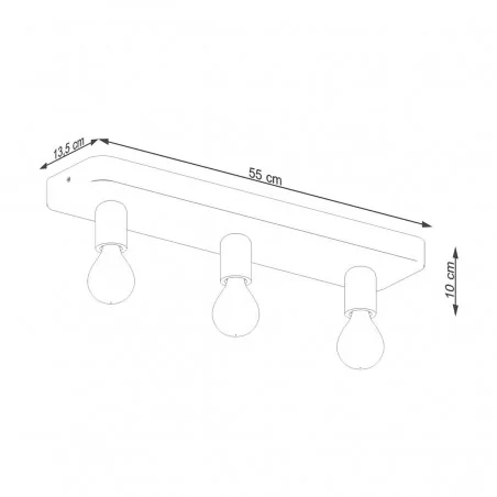 Oswietlenie-sufitowe - nowoczesny plafon tavo 3 e27 sl.1158 sollux lighting 