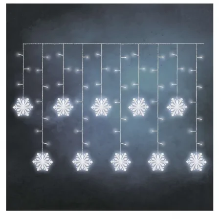 Dekoracje-swiateczne-led - sople i śnieżki - światełka wiszące kurtyna 60xled 135x50 cm zimna ip20 dcgw13 emos 