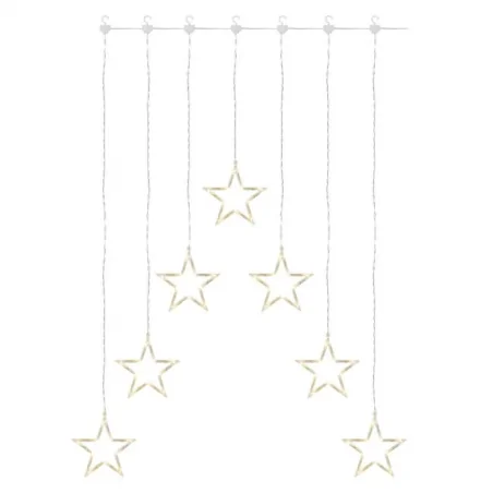 Dekoracje-swiateczne-led - lampki wiszące gwiazdki - girlanda 70 x led sople 67x125cm ciepła ip44 dcgw14 emos 