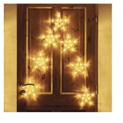 Dekoracje-swiateczne-led - lampki wiszące gwiazdki - girlanda 70 x led sople 67x125cm ciepła ip44 dcgw14 emos 