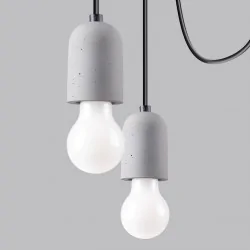 Oswietlenie-sufitowe - szaro-czarny żyrandol neso 5 e27 sl.1161 sollux lighting 