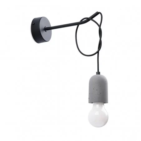 Kinkiety-do-salonu - szaro-czarny kinkiet neso e27 sl.1163 sollux lighting 