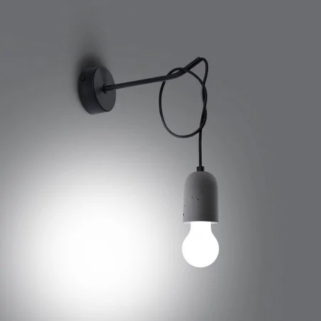 Kinkiety-do-salonu - szaro-czarny kinkiet neso e27 sl.1163 sollux lighting 