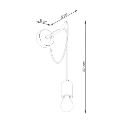 Kinkiety-do-salonu - szaro-czarny kinkiet neso e27 sl.1163 sollux lighting 