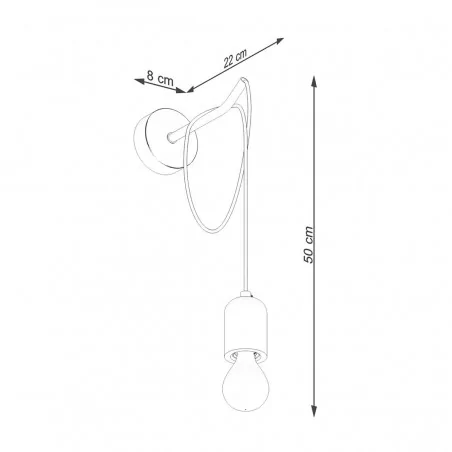 Kinkiety-do-salonu - szaro-czarny kinkiet neso e27 sl.1163 sollux lighting 