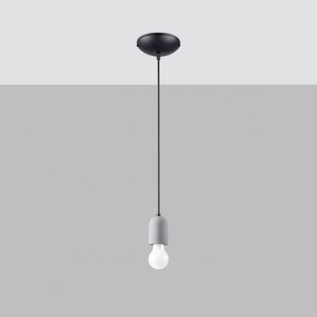 Oswietlenie-sufitowe - szaro-czarna lampa wisząca neso 1 e27 sl.1284 sollux lighting 