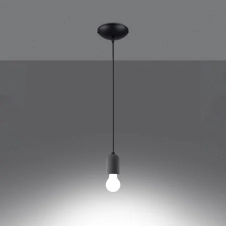 Oswietlenie-sufitowe - szaro-czarna lampa wisząca neso 1 e27 sl.1284 sollux lighting 