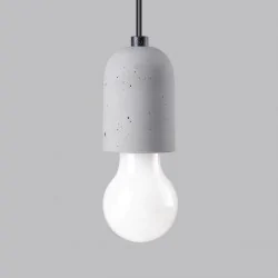 Oswietlenie-sufitowe - szaro-czarna lampa wisząca neso 1 e27 sl.1284 sollux lighting 