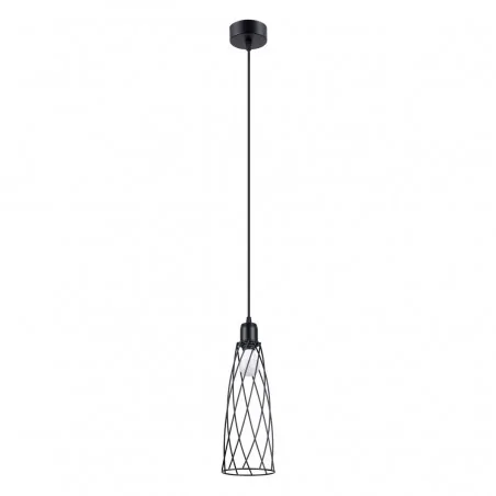 Oswietlenie-sufitowe - czarna lampa wisząca suba 1 e27 sl.1165 sollux lighting 