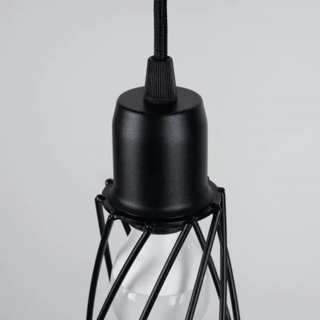 Oswietlenie-sufitowe - czarna lampa wisząca suba 1 e27 sl.1165 sollux lighting 