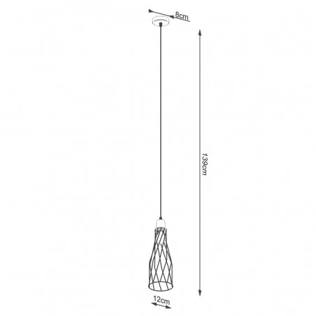 Oswietlenie-sufitowe - czarna lampa wisząca suba 1 e27 sl.1165 sollux lighting 