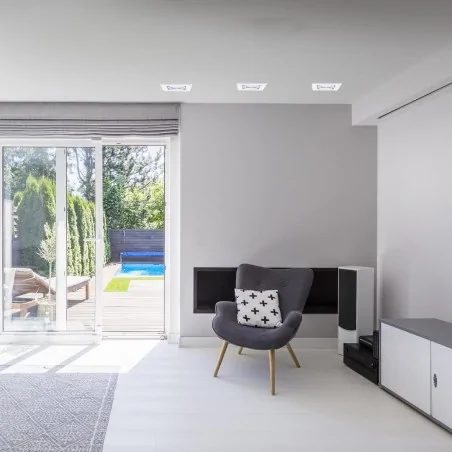 Oswietlenie-sufitowe - oprawa podtynkowa kwadratowa gu10 1x7w blocco ml471 eko-light 