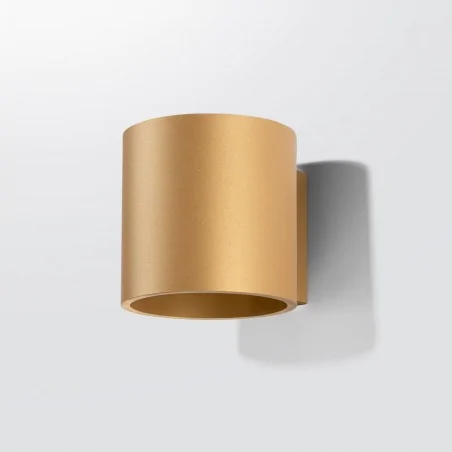 Kinkiety-do-salonu - złoty kinkiet tuba orbis 1 g9 sl.1181 sollux lighting 