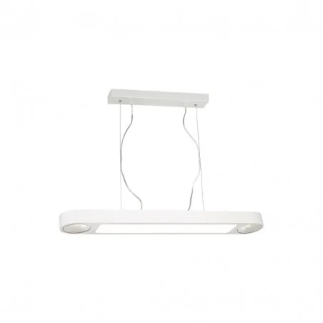 Lampy-sufitowe - lampa wisząca led 40w biała podłużna 86cm luce ml221 eko-light 