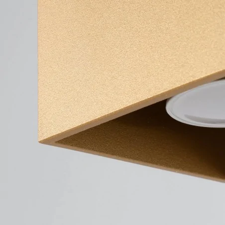 Plafony - złoty plafon quad 1 gu10 sl.1182 sollux lighting 