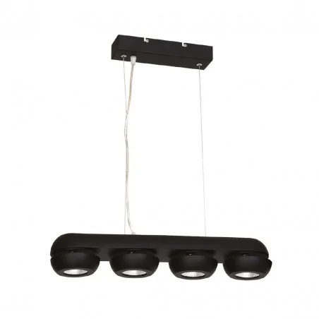 Lampy-sufitowe - czarna lampa wisząca podłużna 4 x led 40w flare ml219 eko-light 