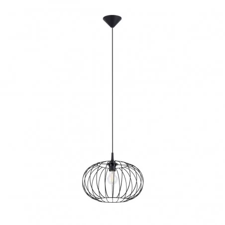 Oswietlenie-sufitowe - czarna lampa wisząca tsuno e27 sl.1185 sollux lighting 