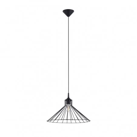 Oswietlenie-sufitowe - czarna lampa wisząca eda e27 sl.1186 sollux lighting 