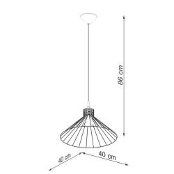 Oswietlenie-sufitowe - czarna lampa wisząca eda e27 sl.1186 sollux lighting 