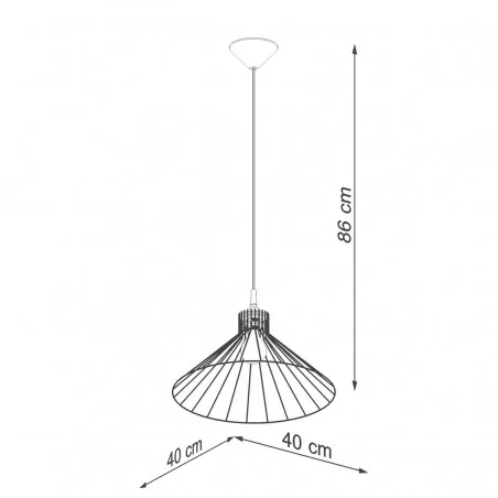 Oswietlenie-sufitowe - czarna lampa wisząca eda e27 sl.1186 sollux lighting 