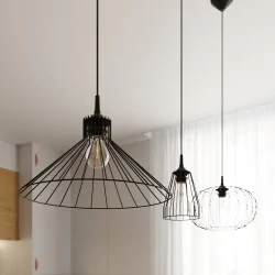 Oswietlenie-sufitowe - czarna lampa wisząca eda e27 sl.1186 sollux lighting 