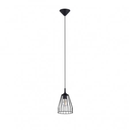 Oswietlenie-sufitowe - czarna lampa wisząca leyo e27 sl.1205 sollux lighting 