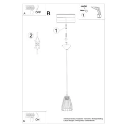 Oswietlenie-sufitowe - czarna lampa wisząca leyo e27 sl.1205 sollux lighting 