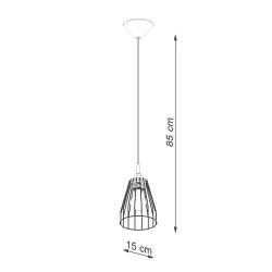 Oswietlenie-sufitowe - czarna lampa wisząca leyo e27 sl.1205 sollux lighting 