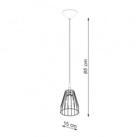 Oswietlenie-sufitowe - czarna lampa wisząca leyo e27 sl.1205 sollux lighting 